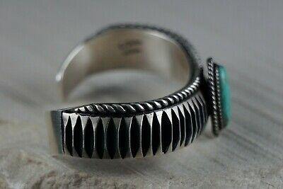 Navajo Turquoise & Sterling Silver Bracelet - Leander Tahe - High Lonesome Trading