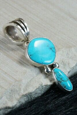 Navajo Turquoise and Sterling Silver Pendant - Rick Martinez