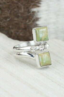 Turquoise & Sterling Silver Ring - Bobby Platero - Size 8.5