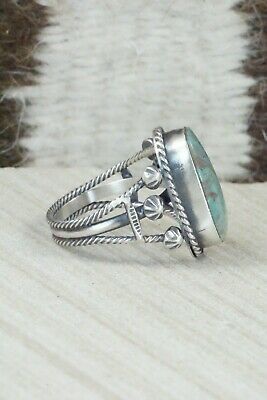 Turquoise & Sterling Silver Ring - Samuel Yellowhair - Size 8.5