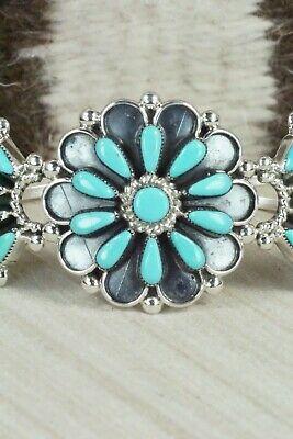 Turquoise & Sterling Silver Bracelet - Delbert Booqua - High Lonesome Trading