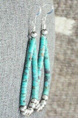 Turquoise & Sterling Silver Earrings - Doreen Jake - High Lonesome Trading