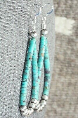 Turquoise & Sterling Silver Earrings - Doreen Jake