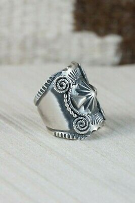 Navajo Sterling Silver Ring - Derrick Gordon - Size 9 - High Lonesome Trading