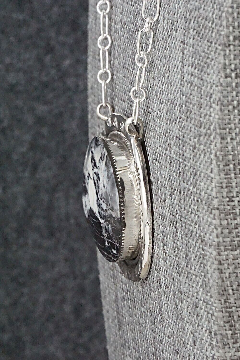 White Buffalo & Sterling Silver Necklace - Angela Ross