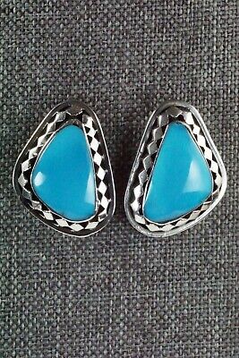 Navajo Turquoise & Sterling Silver Earrings - Sharon McCarthy