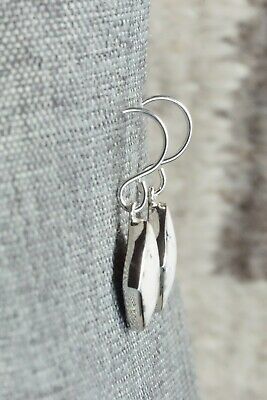 White Buffalo & Sterling Silver Earrings - Cathy Webster