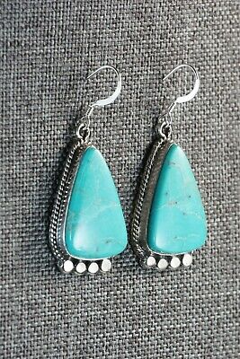 Navajo Turquoise & Sterling Silver Earrings - Sharon McCarthy