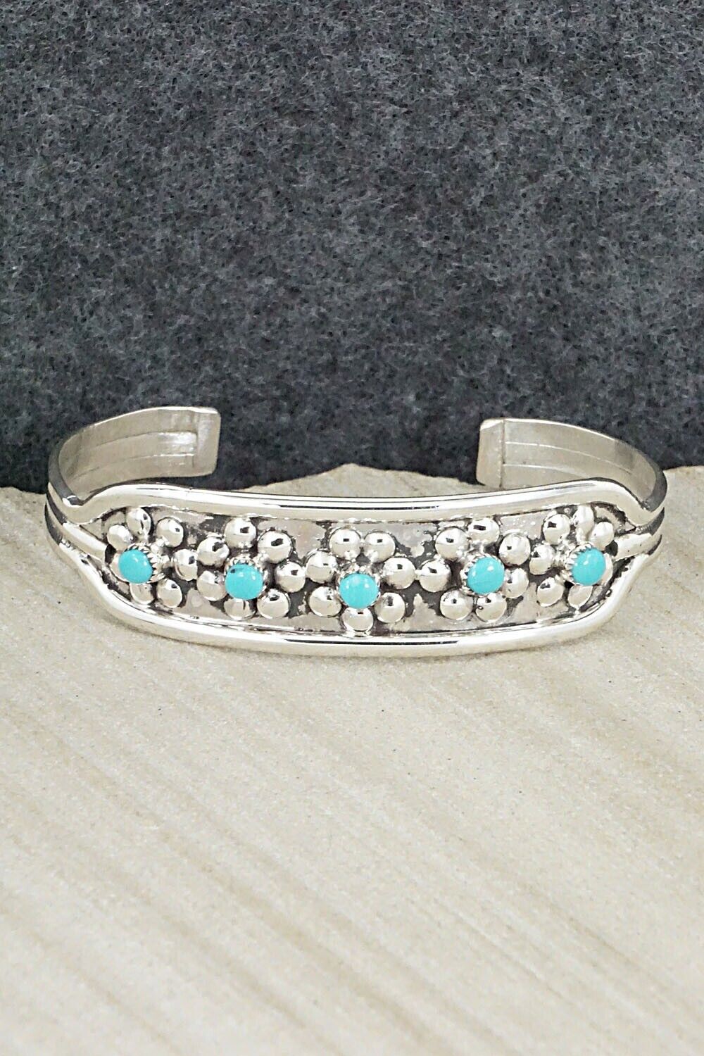 Turquoise & Sterling Silver Bracelet - Ronald Yatsattie
