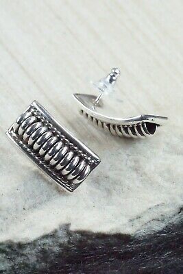 Navajo Sterling Silver Earrings - Thomas Charley
