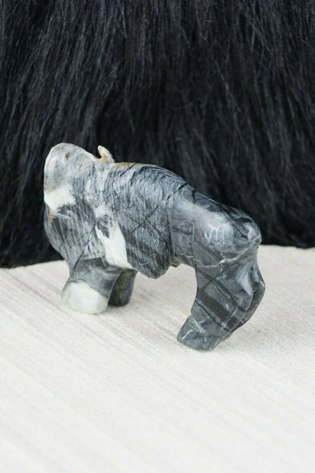 Buffalo Zuni Fetish Carving - Jonas Hastito - High Lonesome Trading