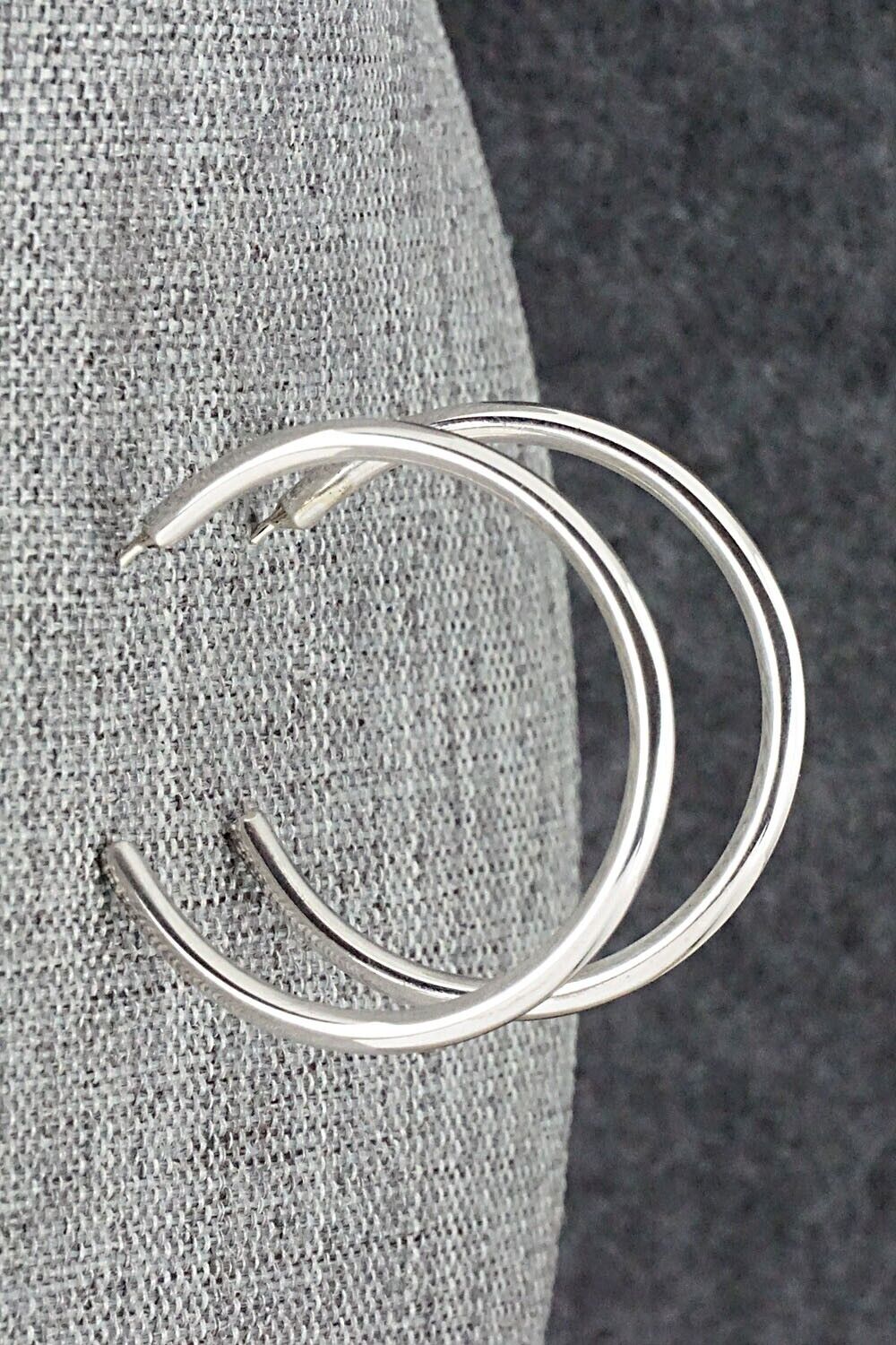 Sterling Silver Hoop Earrings - Elaine Tahe