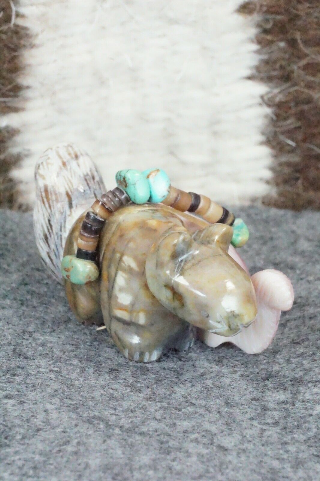 Squirrel Zuni Fetish Carving - Daisy Natewa - High Lonesome Trading