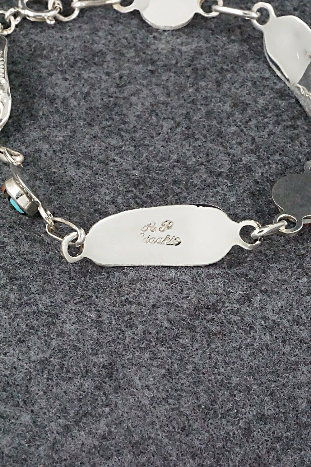 Multi Stone & Sterling Silver Link Bracelet - Patty Edaakie