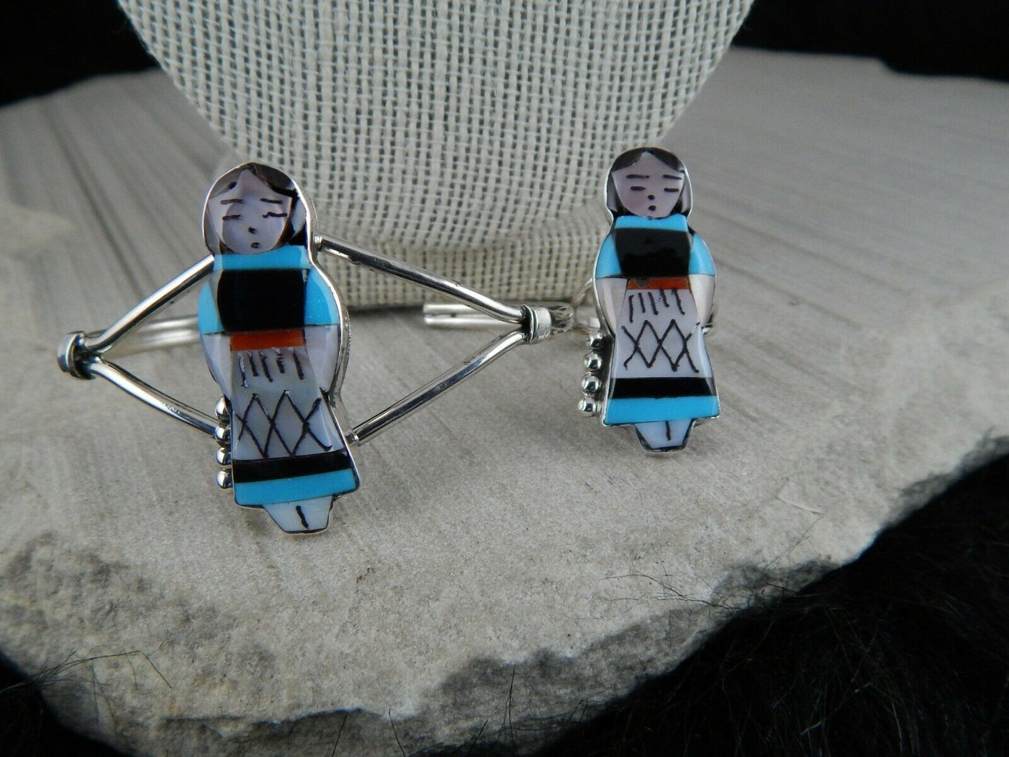 Zuni Turquoise Inlay Maiden Jewelry Set - Joyce Waseta - High Lonesome Trading