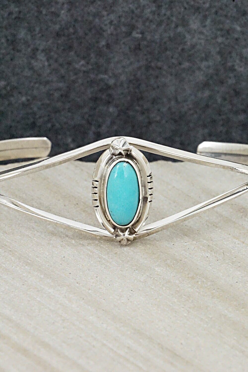 Turquoise & Sterling Silver Bracelet - Amos Begay