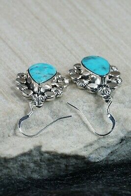 Navajo Turquoise & Sterling Silver Earrings - Freida Martinez