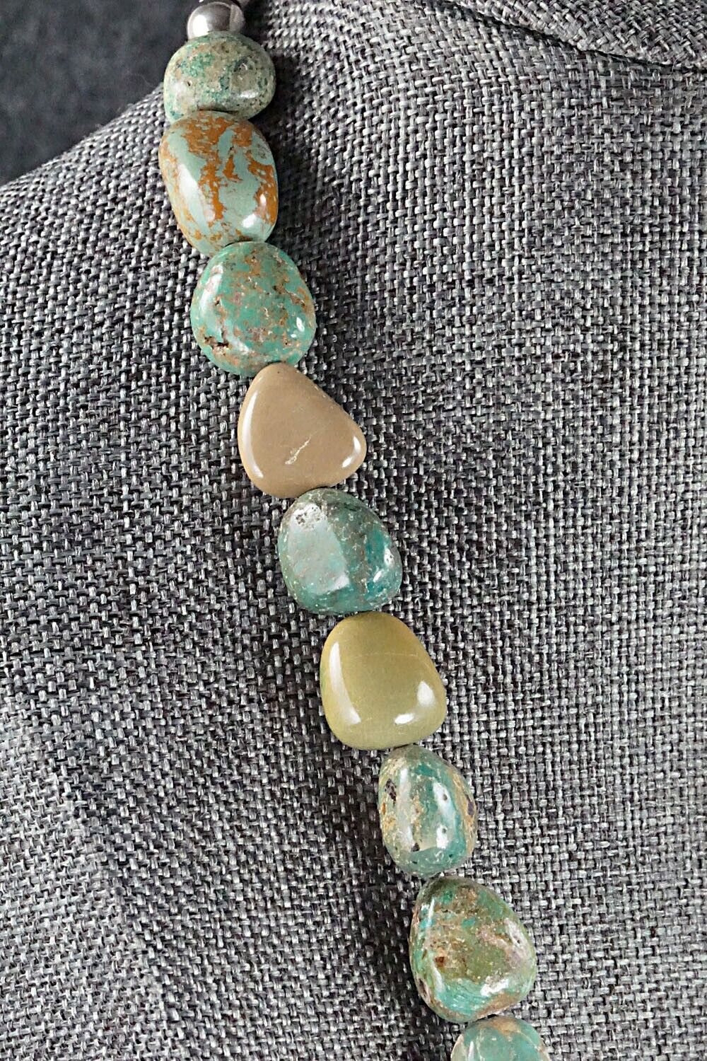Turquoise and Sterling Silver Necklace - Louise Joe