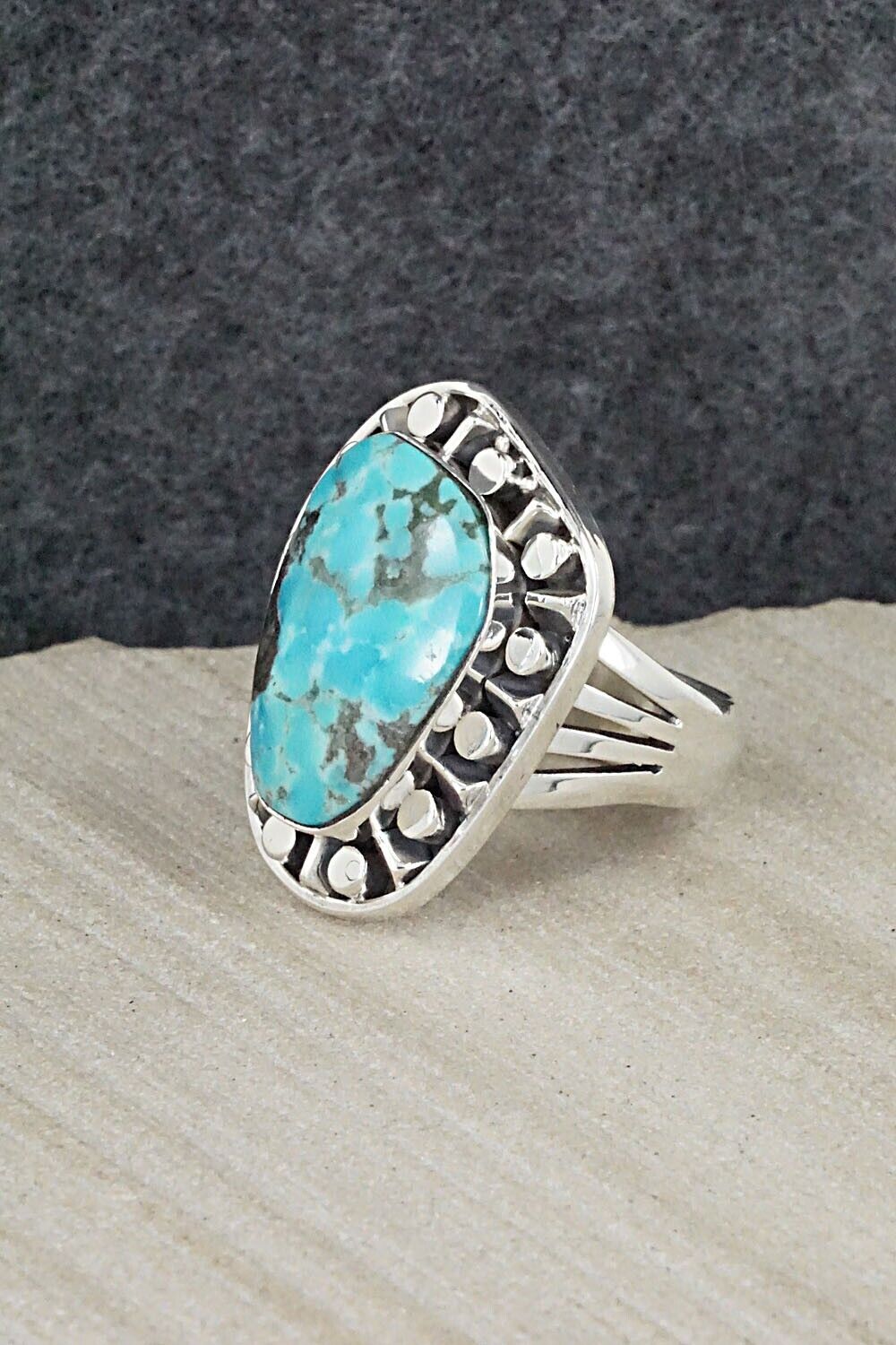 Turquoise & Sterling Silver Ring - Jimson Belin - Size 8