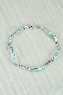 Turquoise & Sterling Silver Link Bracelet - Terrance Panteah