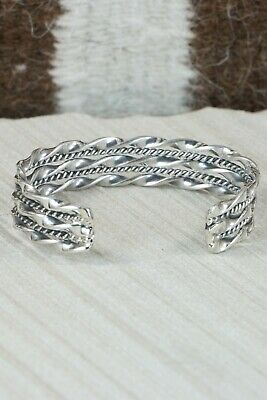 Navajo Sterling Silver Bracelet - Elaine Tahe