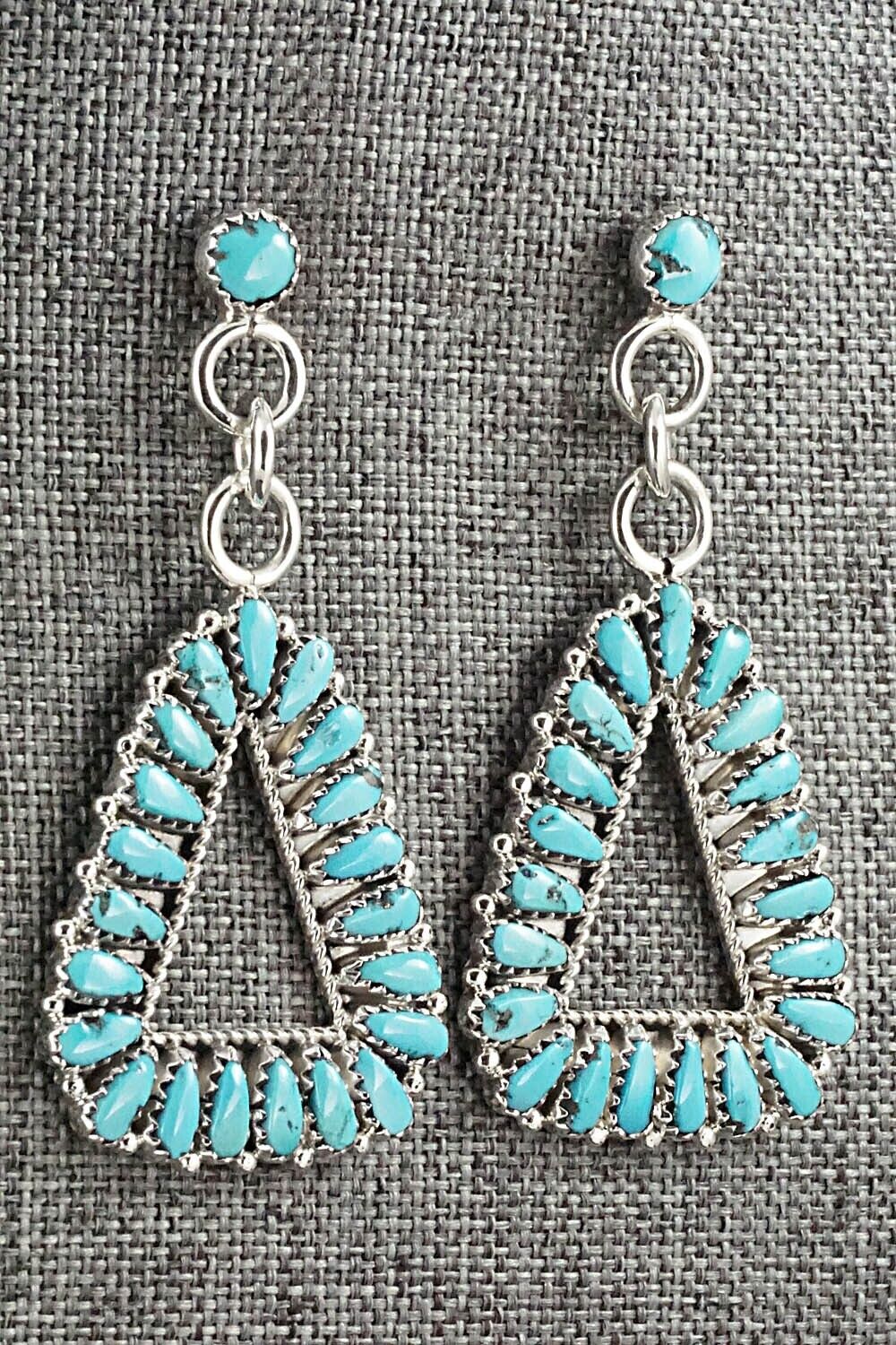 Turquoise & Sterling Silver Earrings - Sarphine Wilson
