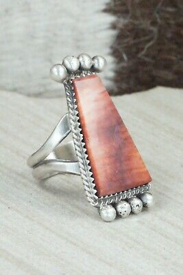 Spiny Oyster & Sterling Silver Ring - Selina Warner - Size 7