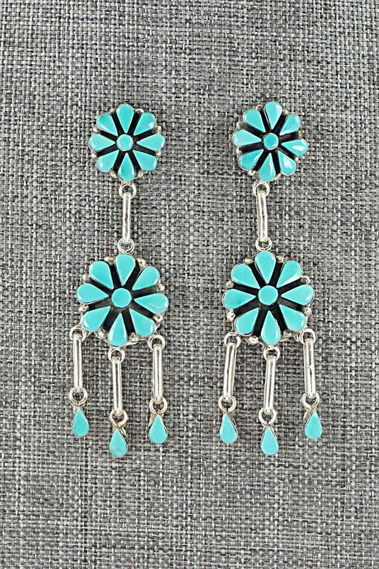 Turquoise & Sterling Silver Earrings - Arlo Kanteena