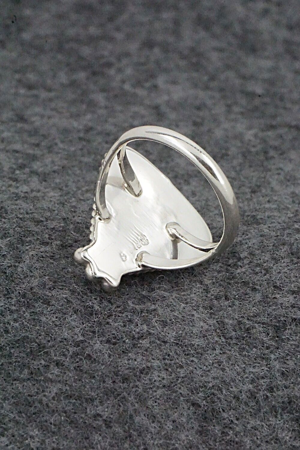 White Buffalo & Sterling Silver Ring - Judy Largo - Size 6.5