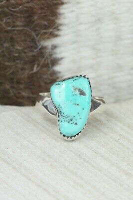 Turquoise & Sterling Silver Ring - Priscilla Reeder - Size 7.5