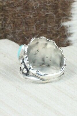 Turquoise & Sterling Silver Ring - Andrew Vandever - Size 8.75