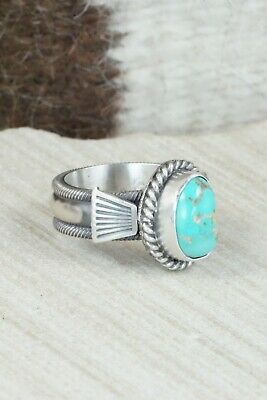 Turquoise and Sterling Silver Ring - Michael Calladitto - Size 6.75
