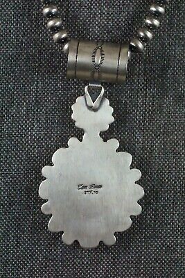 Turquoise Pendant & Sterling Silver Necklace - Tom Lewis