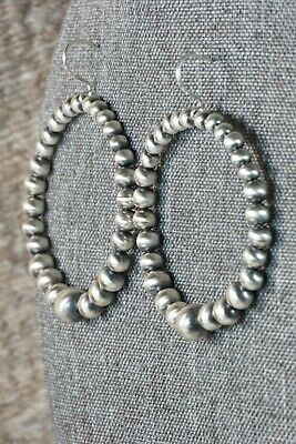 Sterling Silver Navajo Pearl Earrings - Jan Mariano
