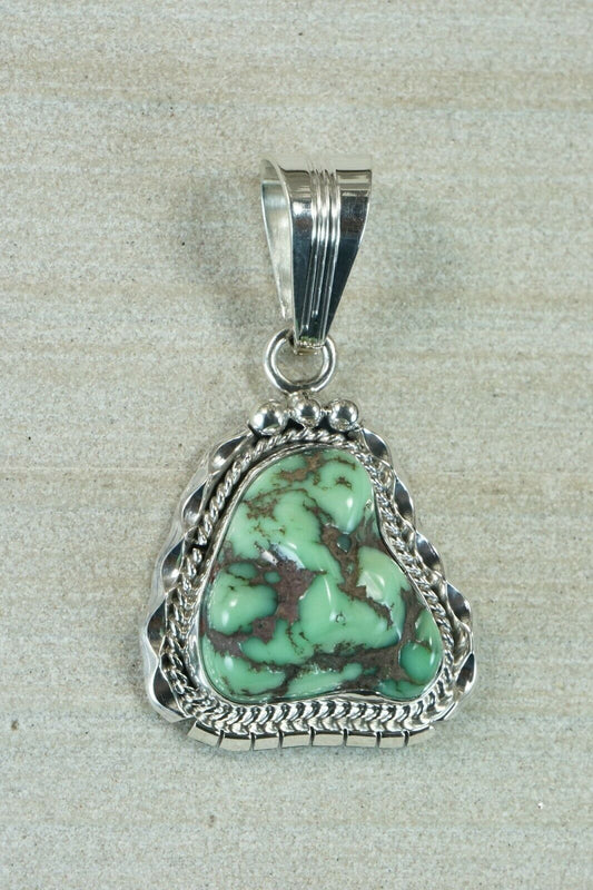 Navajo Turquoise & Sterling Silver Pendant - Samuel Yellowhair