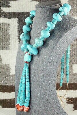 Turquoise & Spiny Oyster Necklace - Lupe Lovato