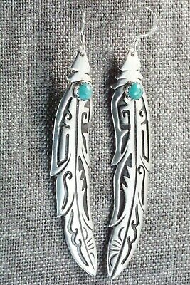 Turquoise & Sterling Silver Earrings - Richard Singer