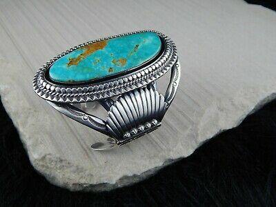 Navajo Royston Turquoise & Sterling Silver Bracelet - Raymond Delgarito - High Lonesome Trading