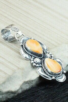 Spiny Oyster & Sterling Silver Pendant - Jeff James Jr.