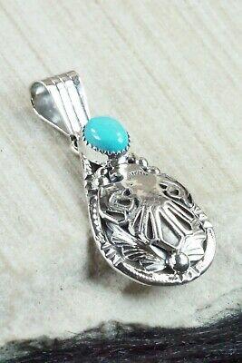 Turquoise and Sterling Silver Pendant - Henry Attakai - High Lonesome Trading