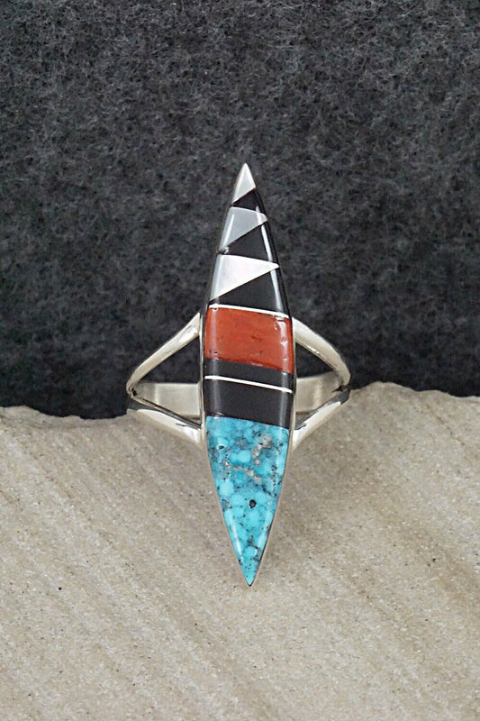 Multi Stone & Sterling Silver Ring - Cleo Kallestewa - Size 7.25