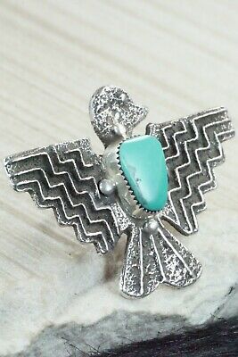 Turquoise & Sterling Silver Ring - Delbert Arviso - Size 9.5