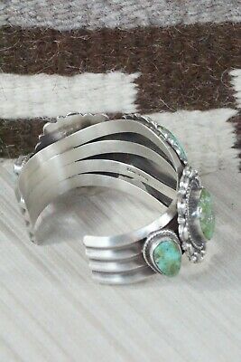 Navajo Turquoise & Sterling Silver Bracelet - Tom Lewis