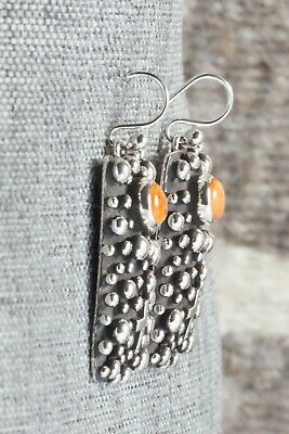 Spiny Oyster & Sterling Silver Earrings - Raymond Coriz