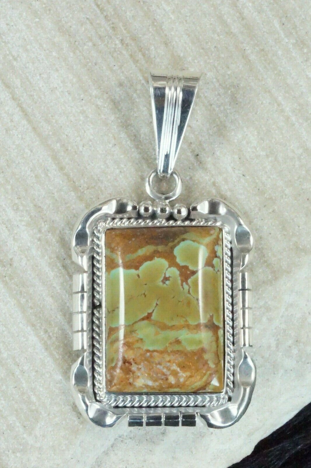 Turquoise & Sterling Silver Pendant - Samuel Yellowhair