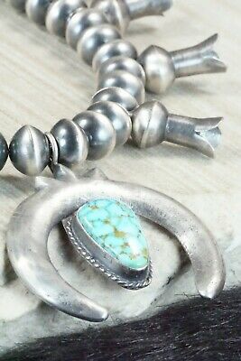 Turquoise & Sterling Silver Squash Blossom - Preston Haley