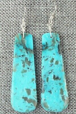 Turquoise & Sterling Silver Earrings - Lupe Lovato