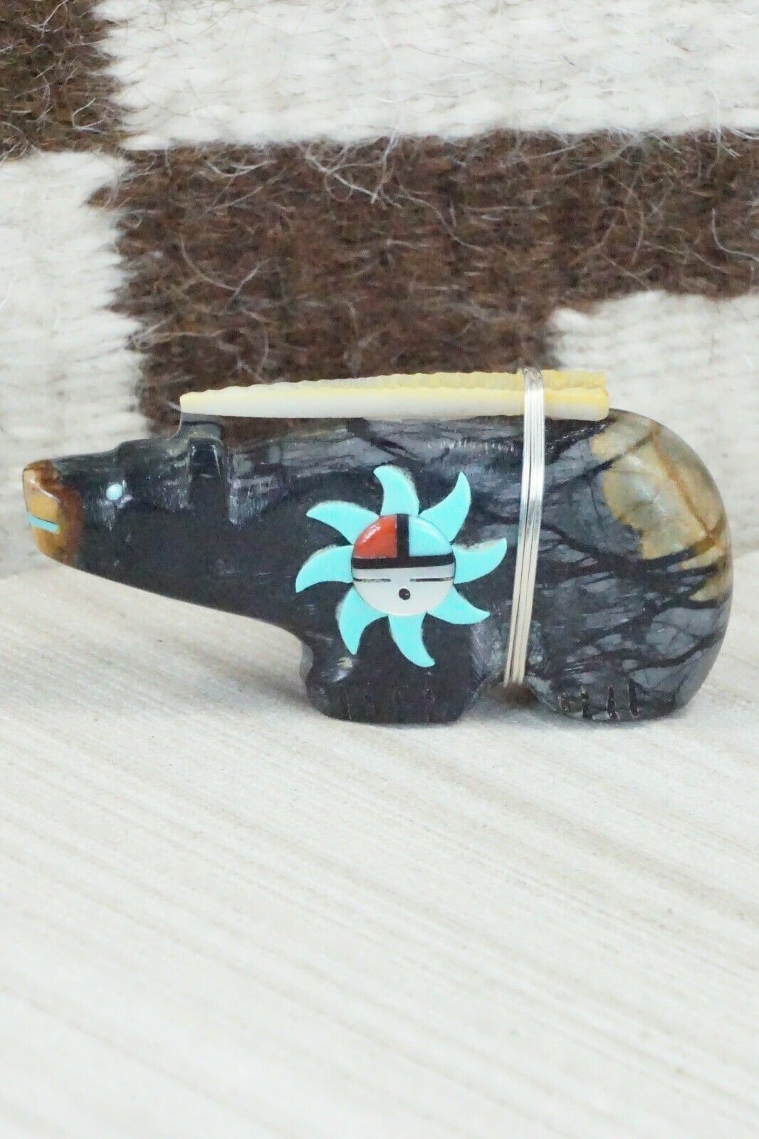Bear Zuni Fetish Carving - Darrin Boone - High Lonesome Trading