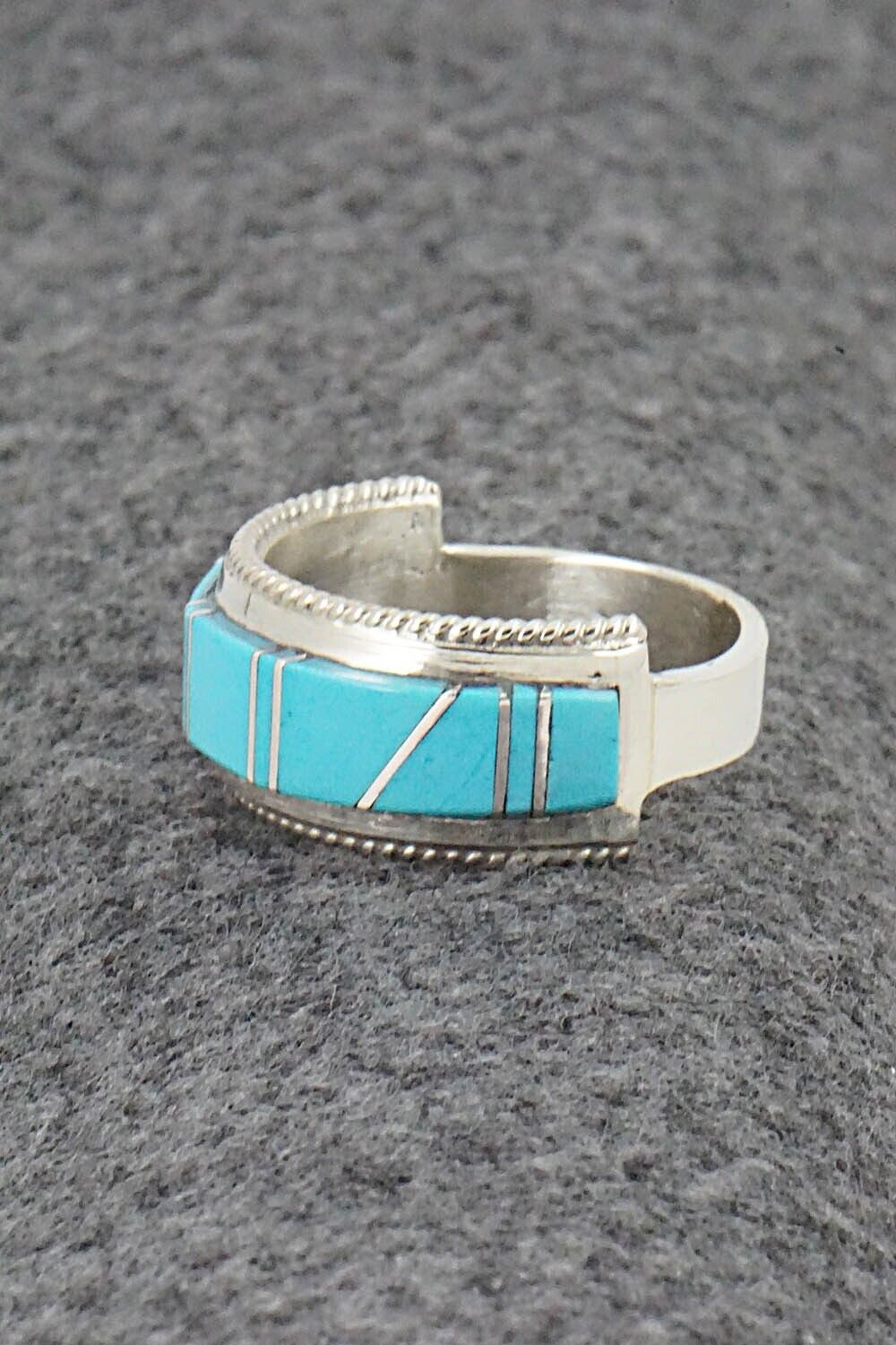 Turquoise & Sterling Silver Ring - Deirdre Luna Panteah - Size 11