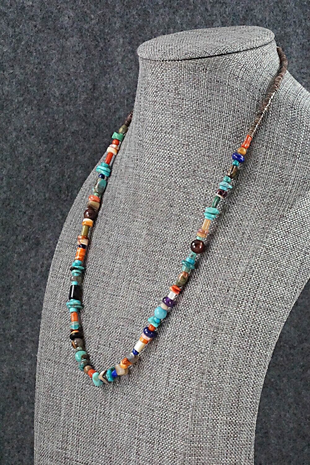 Multi Stone and Sterling Silver Necklace - Helen Tsosie